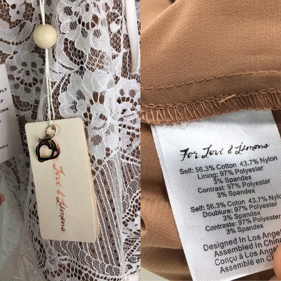 NWT FOR LOVE & LEMONS Tati Lace Ruffle Dress #TT13 - Picture 8 of 8